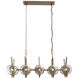 Into Focus 10 Light 45 inch Artisan Brass Island Light Ceiling Light